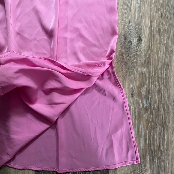 Auden Silky Pink Spaghetti Strap Slip Midi Dress Nightgown Size XS NWT - Picture 3 of 7